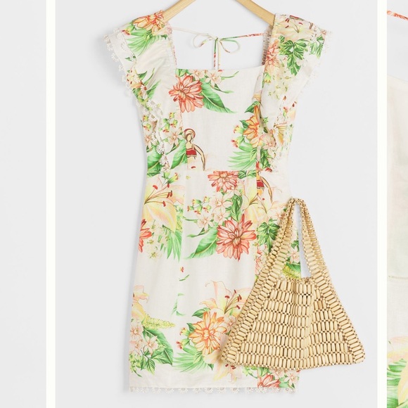 FARM Rio Floral Linen Mini Dress - Picture 5 of 7